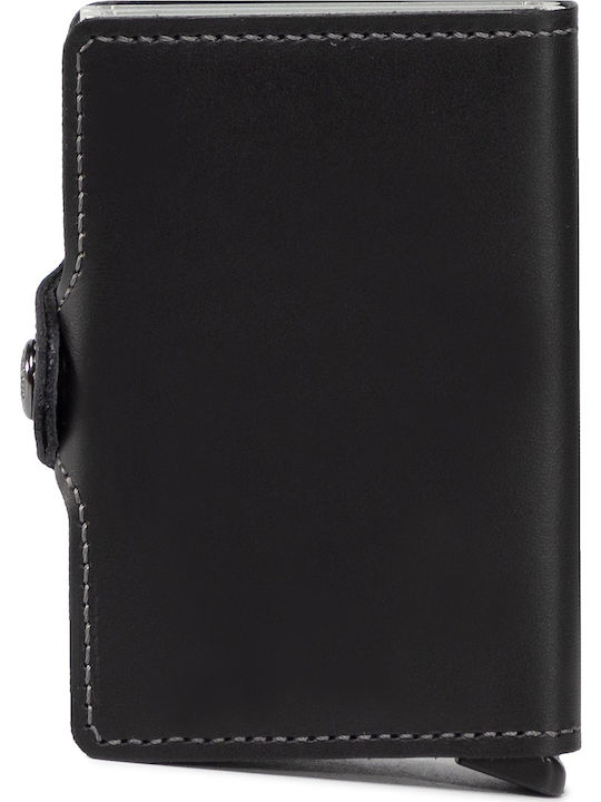 Twinwallet Men's Wallet Cards with RFID and Slide Mechanism Black