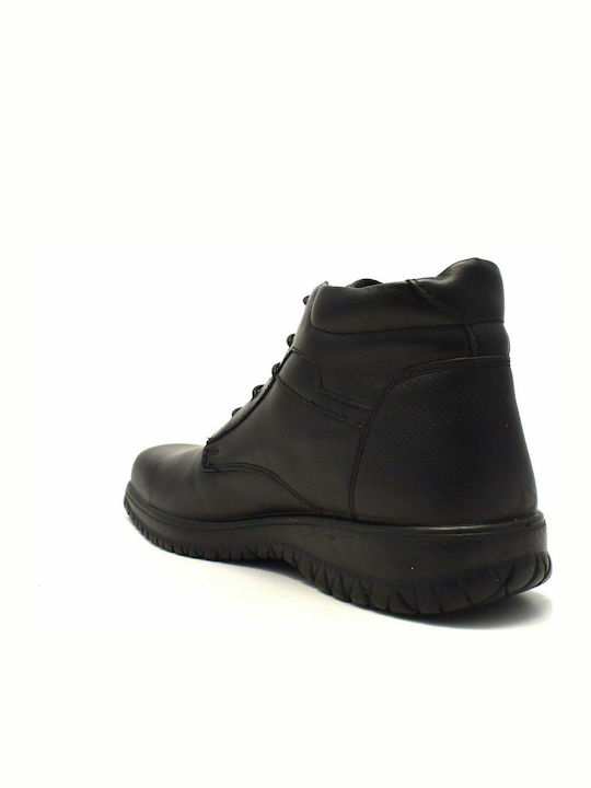 Boxer Men's Leather Military Boots Black