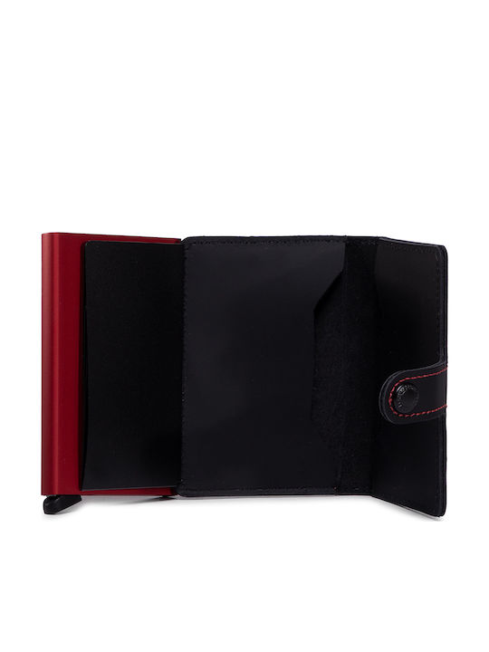 Miniwallet Matte Portofel bărbătesc Carduri cu RFID și mecanism Slide Negru