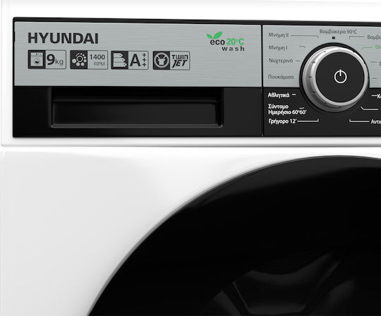 Hyundai Πλυντήριο Ρούχων 9kg 1400 Στροφών
