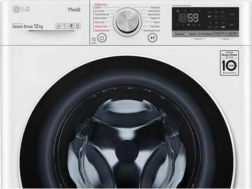 LG Πλυντήριο Ρούχων 12kg με Τεχνολογία Ατμού 1400 Στροφών AI DD F4WV512S0E