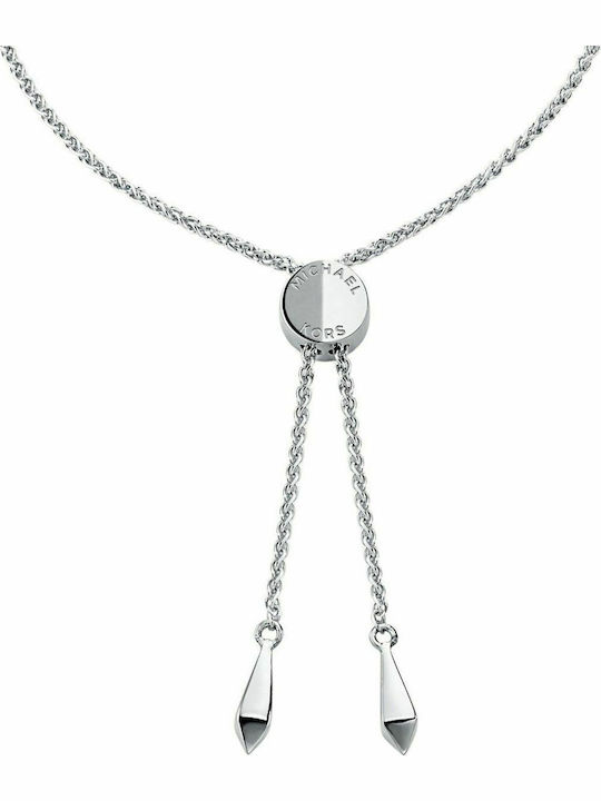 Michael Kors Mercer Link Women's Bracelet Chain Made of Silver with Pearls 18cm