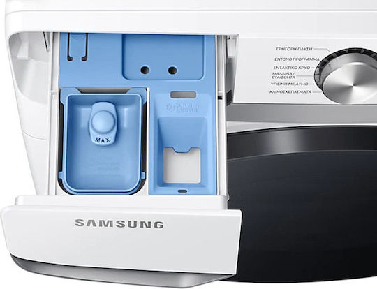 Samsung Πλυντήριο Ρούχων 18kg με Τεχνολογία Ατμού 1100 Στροφών Ecobubble WF18T8000GW/LV