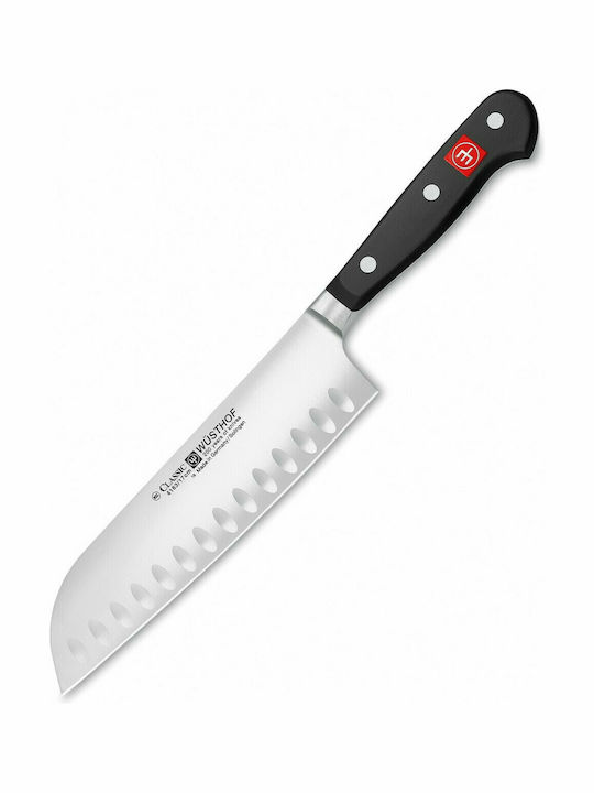 Wusthof Classic Μαχαίρι Santoku από Ανοξείδωτο Ατσάλι Black 17cm 4183 1030131317