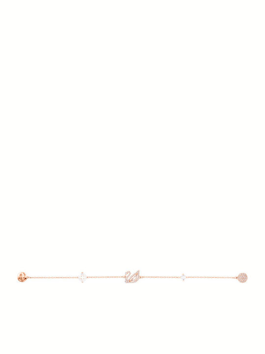 Swarovski Dazzling Swan Малка Дамска Гривна Верига Златна 17.3см