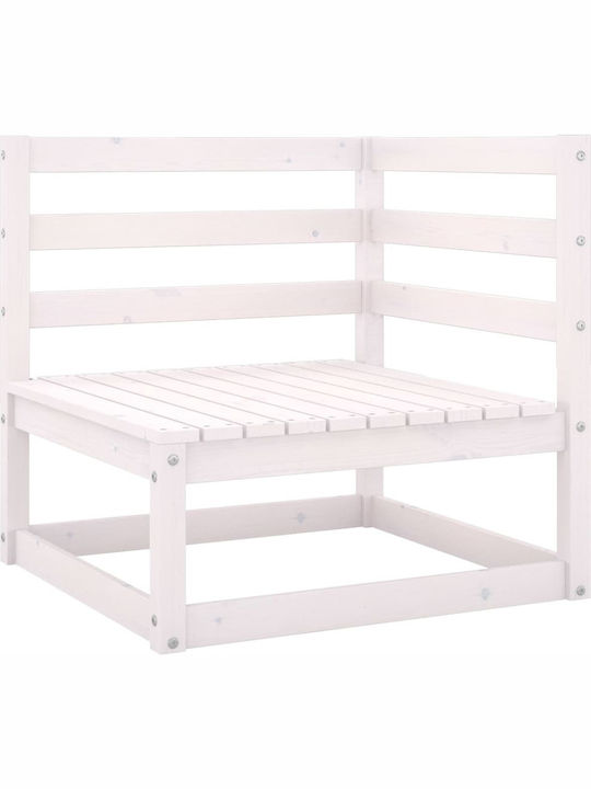 Corner Outdoor Sofa Wooden with Cushions 70x70x67cm