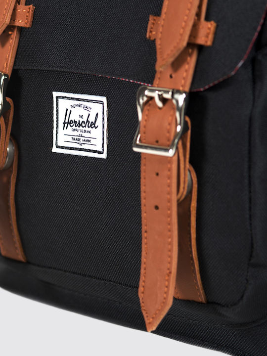 Herschel Little America Mid-Volume Υφασμάτινο Σακίδιο Πλάτης Μαύρο 17lt
