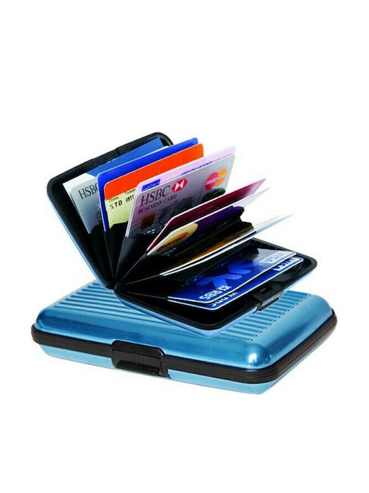 Ανδρικό Πορτοφόλι Καρτών με RFID Μπλε