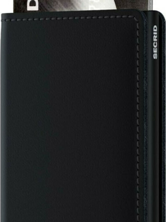 Slimwallet Matte Leather Men's Wallet Cards Black