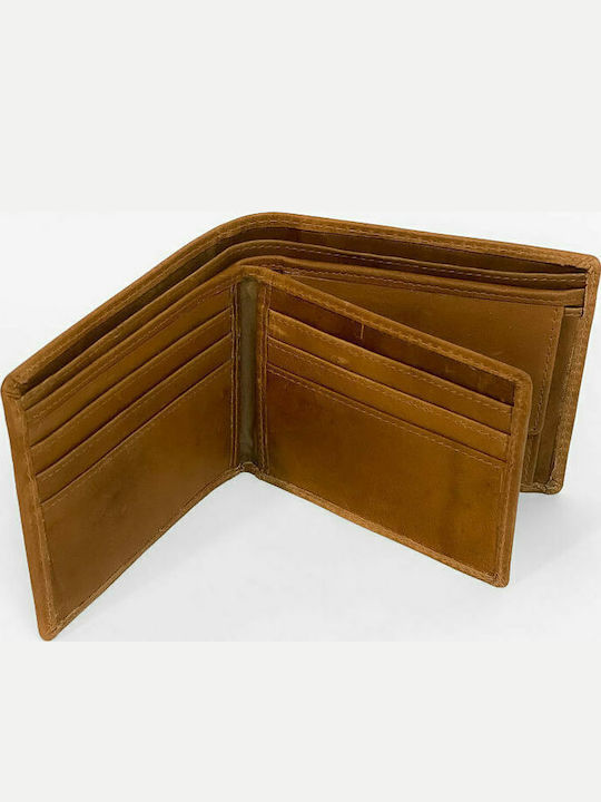 Leather Men's Wallet Classic Tabac Brown