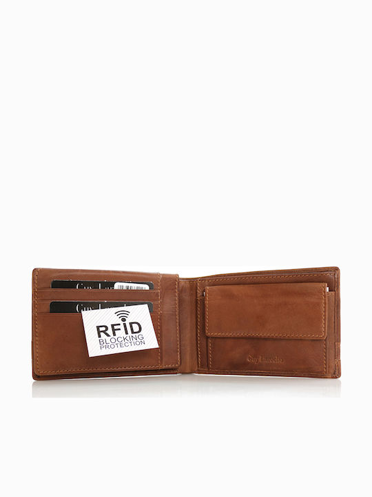 Leather Men's Wallet Classic Tabac Brown
