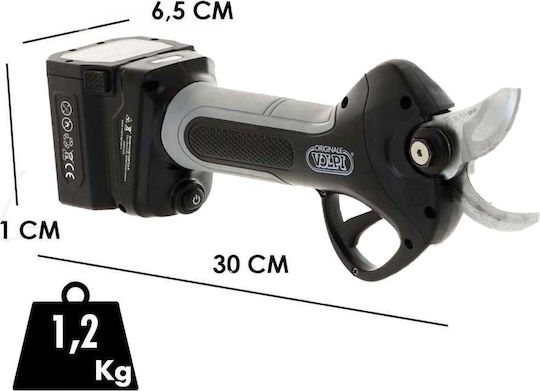 Volpi KV 380 Pruning Shears Battery Brushless 21.6V 2x2.5Ah with Maximum Cutting Diameter 38mm in Carrying Case