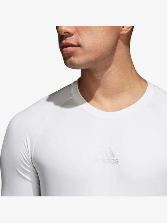 adidas Alphaskin Sport Herren Thermo Kurzarmshirt Kompression Weiß