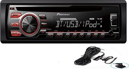 Pioneer Ηχοσύστημα Αυτοκινήτου 1DIN (Bluetooth/USB) με Αποσπώμενη Πρόσοψη