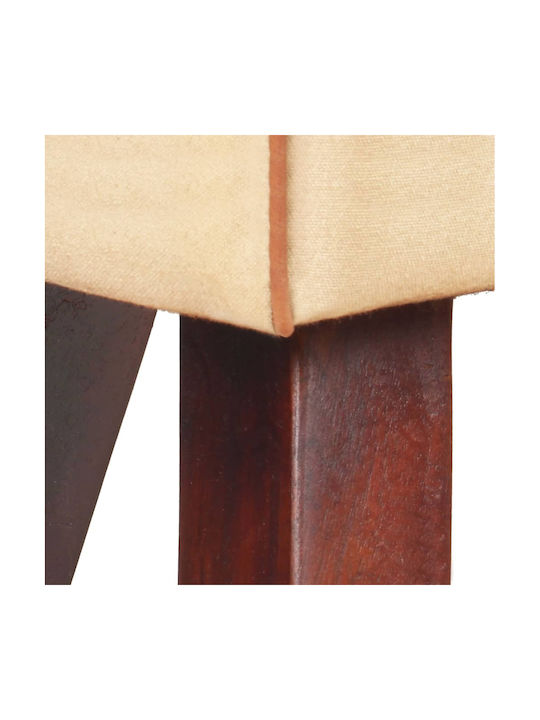 Stool For Living Room Leather Coffee 38x25x45cm