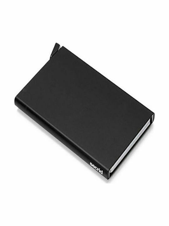 Cardprotector Ανδρικό Πορτοφόλι Καρτών με RFID και Μηχανισμό Slide Μαύρο