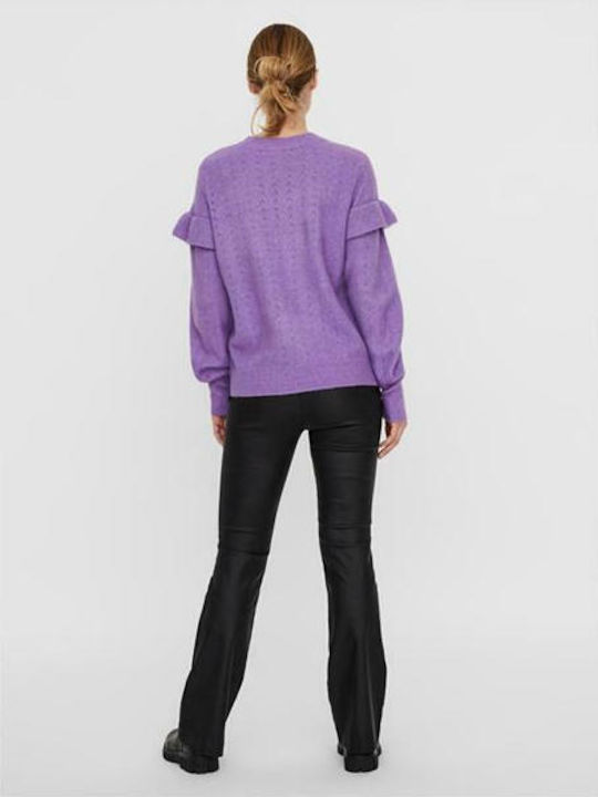 Vero Moda Femeie Mânecă lungă Pulover Purple/Hyacinth