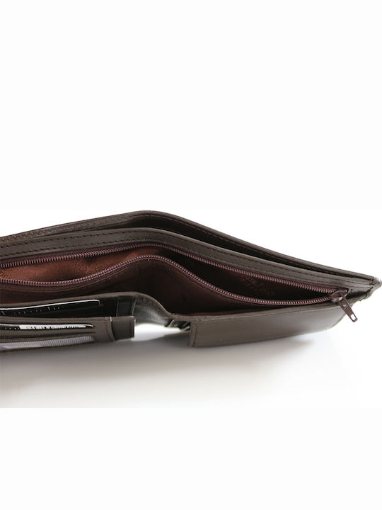 Leather Men's Wallet Classic with RFID Brown
