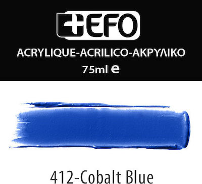 +Efo Acrylic Set Culori Acrilice Pictură în culoarea Albastru 412 Albastru Cobalt 75ml 1buc 388412