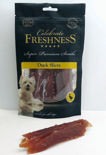 Celebrate Freshness Slices Dog Treat Grain Free with Duck 100gr 84011