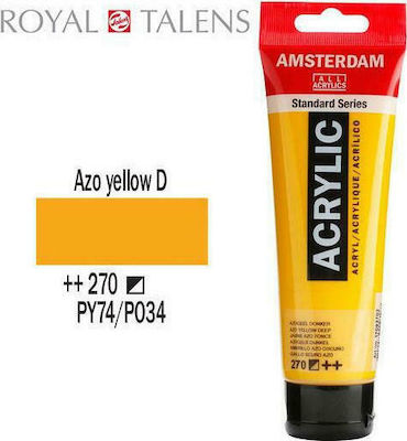 Royal Talens Amsterdam All Acrylics Standard Сет акрилни бои за живопис Azo Yellow Deep 270 120мл 1бр 17092702