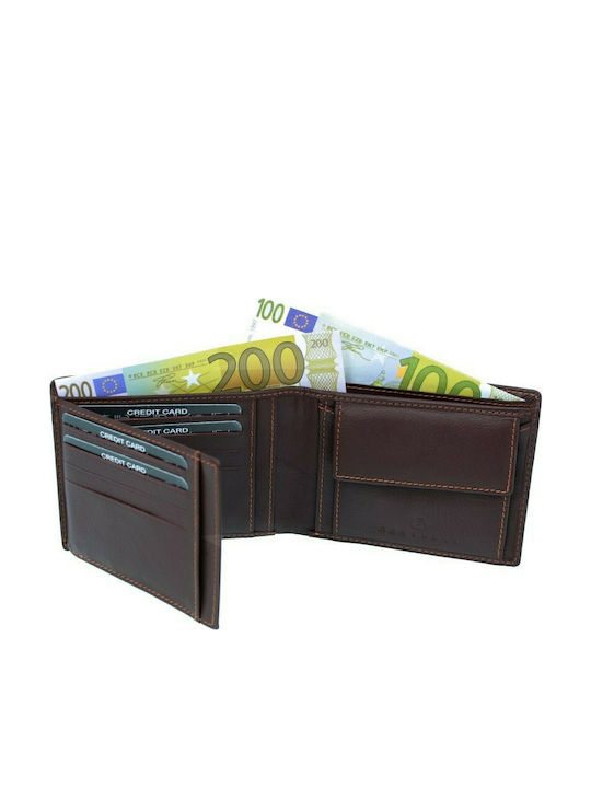 Leather Men's Wallet Classic Brown