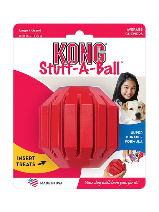 Kong Топка Игра Куче Дъвчаща от Каучук Large Червена 1бр