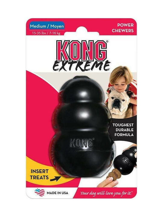 Kong Classic Παιχνίδι Σκύλου Μασητικό από Καουτσούκ Medium 9εκ. Μαύρο 1τμχ