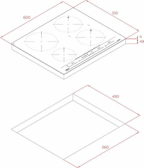 Teka Induction Cooktop Autonomous with Child Lock Function 60x51εκ. White