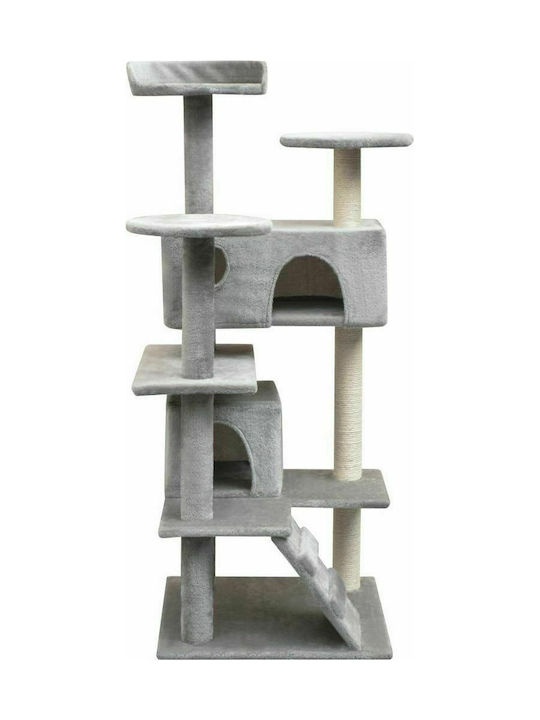 vidaXL Cat Scratching Post Cat Tree In Gray Colour 67x67x125 cm