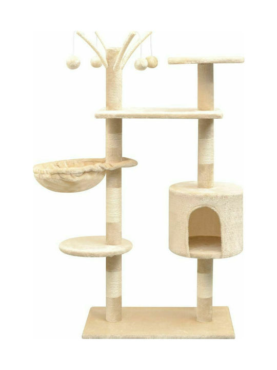 vidaXL Scratching Post Cat Trees Beige 5 levels 96x36x125cm