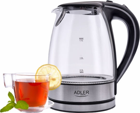 Adler AD-1225 Βραστήρας 1.7lt 2000W Μαύρος