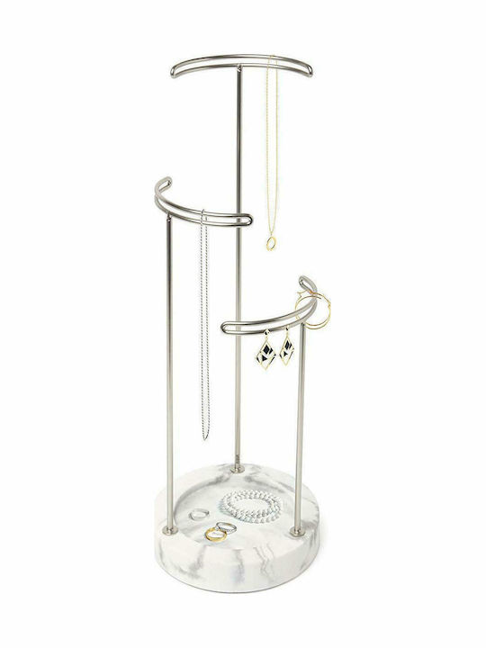 Umbra Tesora Σταντ Κοσμημάτων Μεταλλικό Λευκό 15x15x42cm Umbra Tesora Σταντ Κοσμημάτων Μεταλλικό Λευκό 15x15x42cm