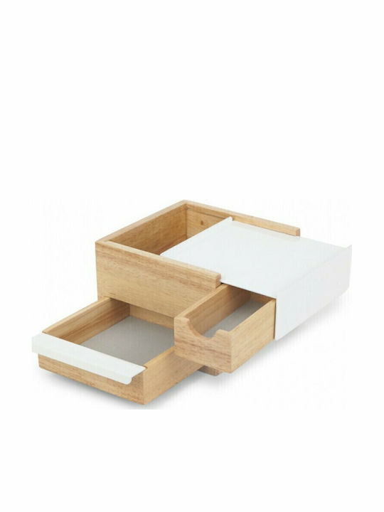 Umbra Mini Stowit Κουτί Κοσμημάτων Ξύλινο Λευκό 15x17x11cm Umbra Mini Stowit Κουτί Κοσμημάτων Ξύλινο Λευκό 15x17x11cm