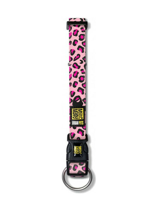 Max & Molly Leopard Pink Κολάρο Σκύλου σε Ροζ χρώμα Περιλαίμιο Extra Small 1x22-35cm 10mm x 22 - 35cm