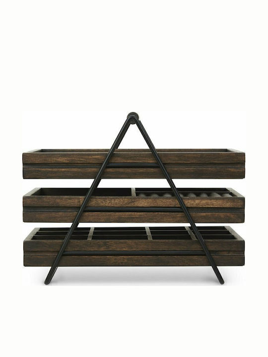 Umbra Terrace Jewellery Box Wooden Brown 25.4x17.8x20.3cm