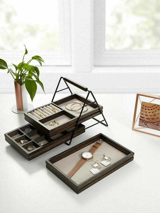 Umbra Terrace Jewellery Box Wooden Brown 25.4x17.8x20.3cm Umbra Terrace Jewellery Box Wooden Brown 25.4x17.8x20.3cm