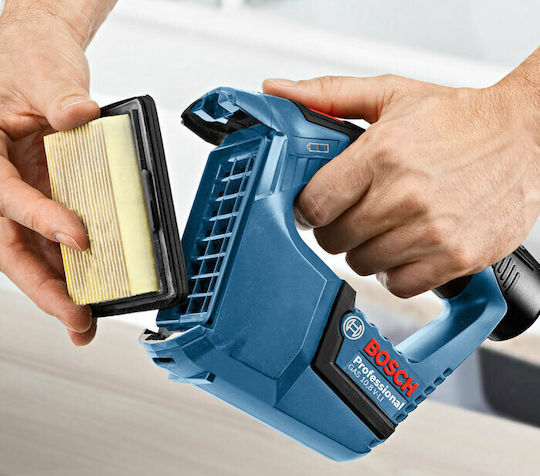 Bosch GAS 10,8 V-LI Professional Επαναφορτιζόμενο Σκουπάκι Χειρός 12V Χωρίς Φορτιστή και Μπαταρία Μπλε