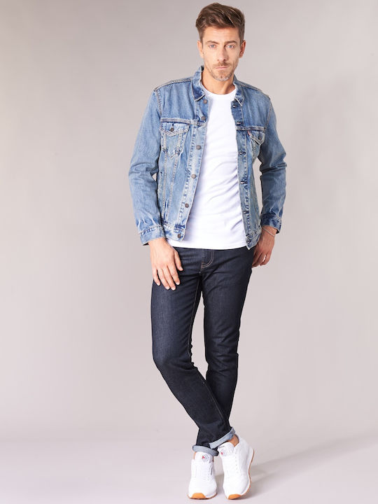 512 Ανδρικό Παντελόνι Τζιν Ελαστικό με Slim Tapered Εφαρμογή Μπλε