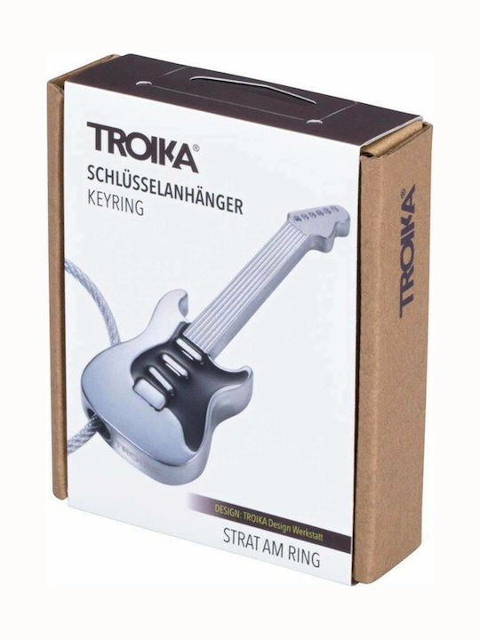 Troika Schlüsselanhänger Brieftasche Strat On The Ring Metallisch Silber