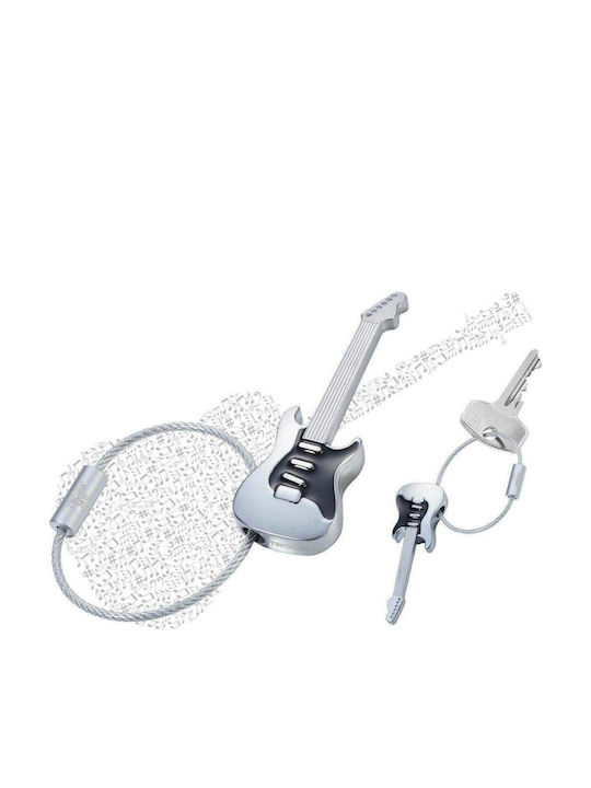 Troika Schlüsselanhänger Brieftasche Strat On The Ring Metallisch Silber