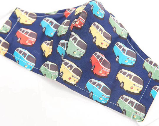Eco Chic Face Cover Navy Campervan 1τμχ