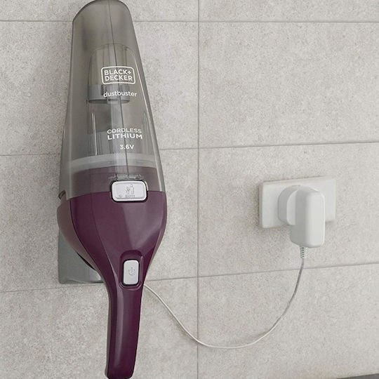 Black & Decker Επαναφορτιζόμενο Σκουπάκι Χειρός 3.6V Μωβ