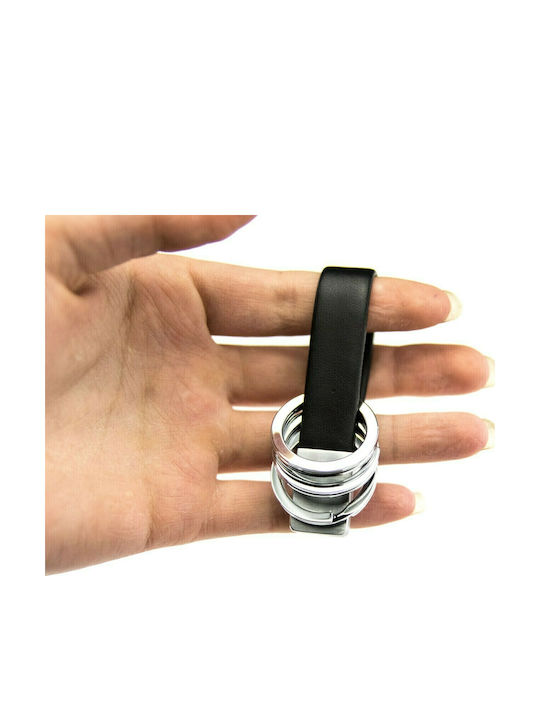 Troika Ключодържател Портфейл Twist Lock Кожен Черен
