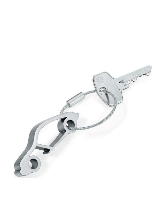 Troika Keychain Opener Metallic Silver