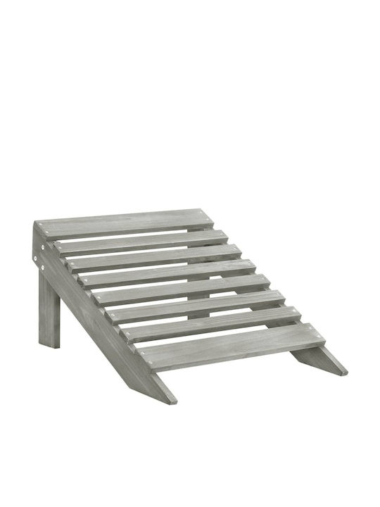 Deckchair Wooden Adirondack Gray with Table 2pcs 147.5x69.5x89.5cm.