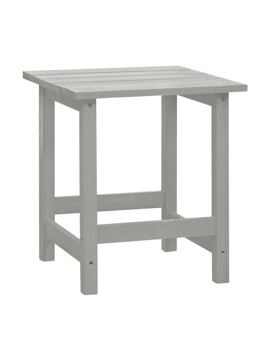 Deckchair Wooden Adirondack Gray with Table 2pcs 147.5x69.5x89.5cm.