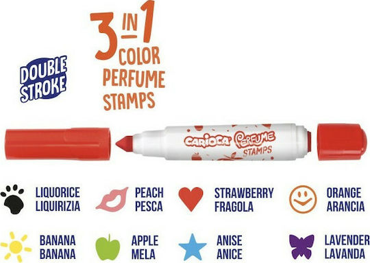 Carioca Perfume Stamps Washable Scented Drawing Markers Thick Set 8pcs