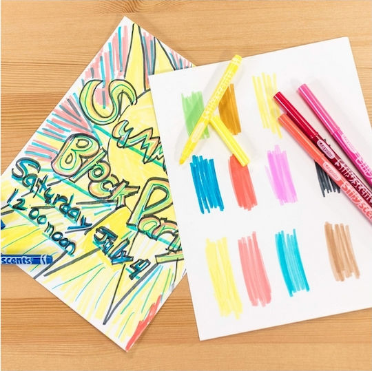 Crayola Silly Scents Washable Scented Drawing Markers Set 10pcs