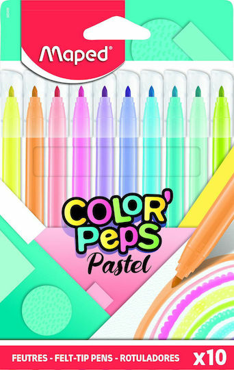 Maped Color'Peps Pastel Markere de Desen 2.8mm Set 10buc